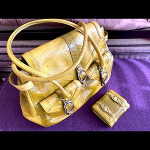 Cole Han handbag and matching tri-fold wallet